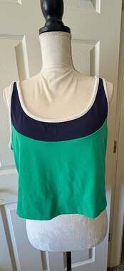 Lou & Grey Colorblock Scoop Neck Crop Tank Top Bralette
